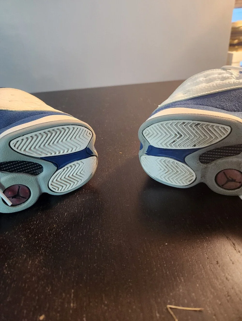 Jordan 13 Retro, French White, Blue & Gray Basketball Sneakers. Excellent Cond